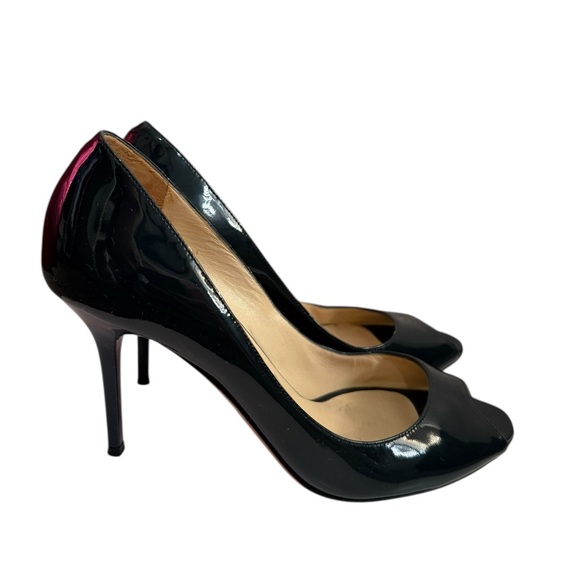 Jimmy Choo Shoes - Jimmy Choo Navy Patent Leather peep toe pump